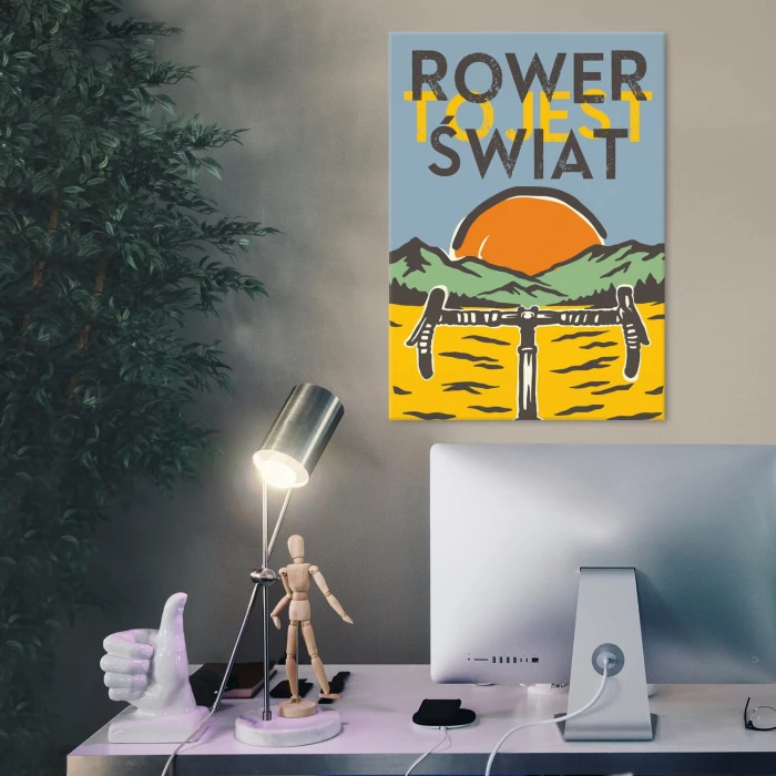 Poster metal Rower to jest świat gift