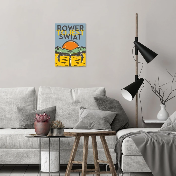 Poster metal Rower to jest świat gift