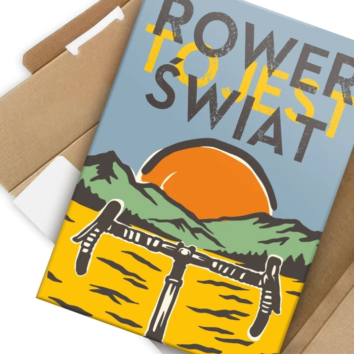 Poster metal Rower to jest świat gift