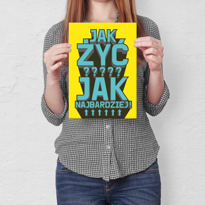 Poster metal Jak żyć gift