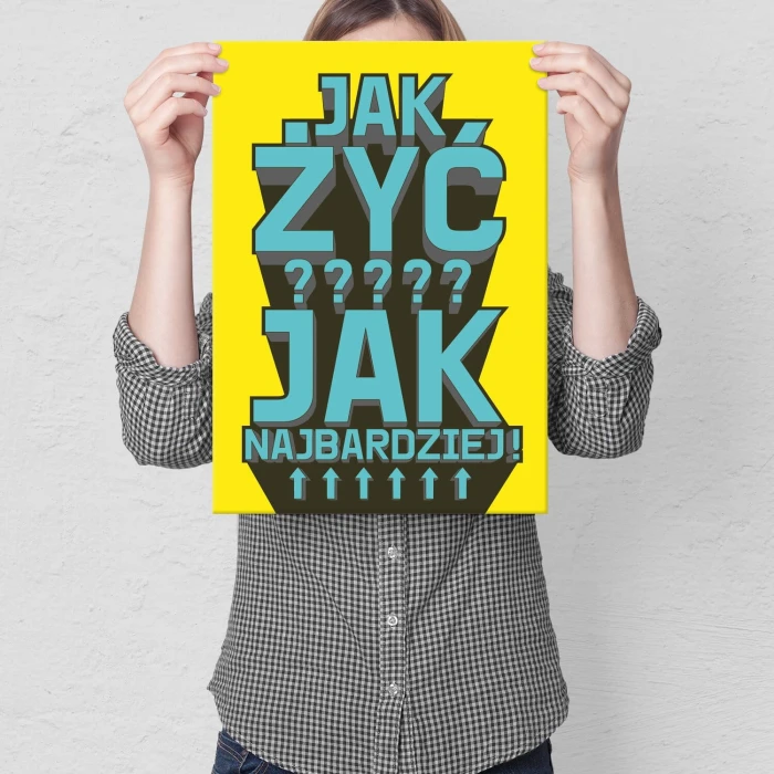 Poster metal Jak żyć gift
