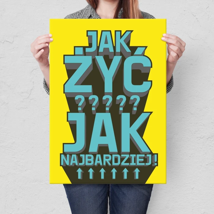 Poster metal Jak żyć gift