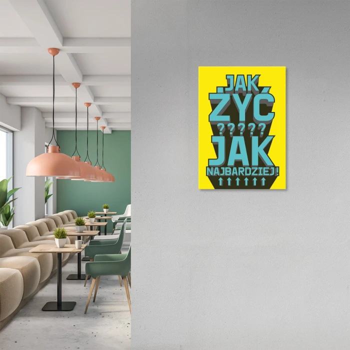 Plakat metalowy Jak żyć Prezent