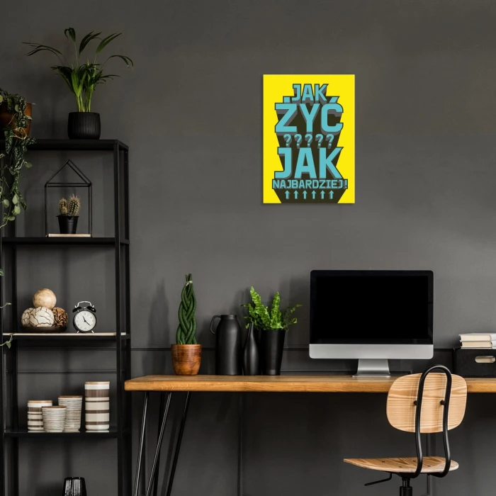 Plakat metalowy Jak żyć Prezent