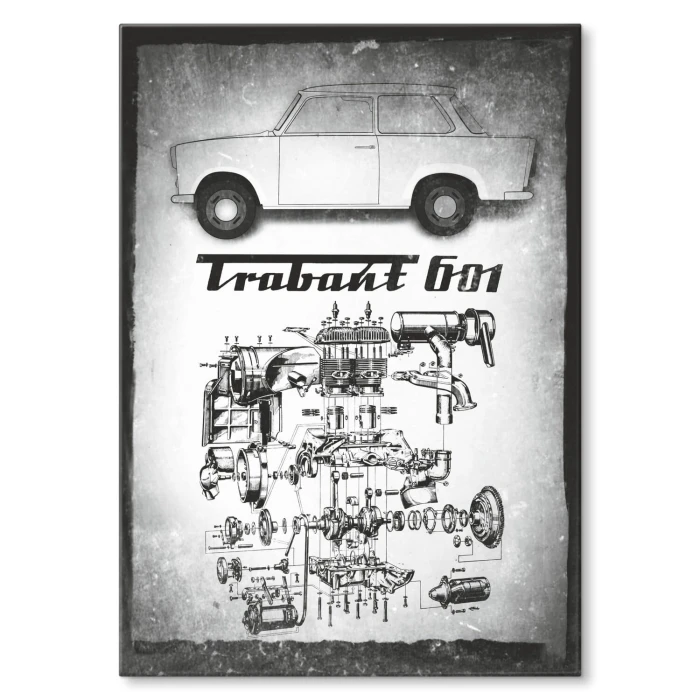 Poster metal Trabant 601 gift