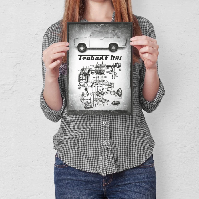 Poster metal Trabant 601 gift