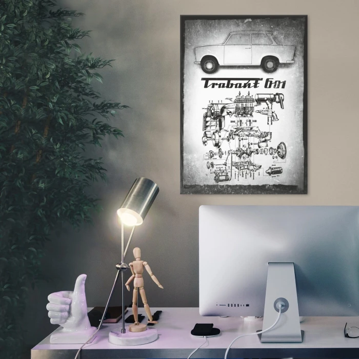 Poster metal Trabant 601 gift