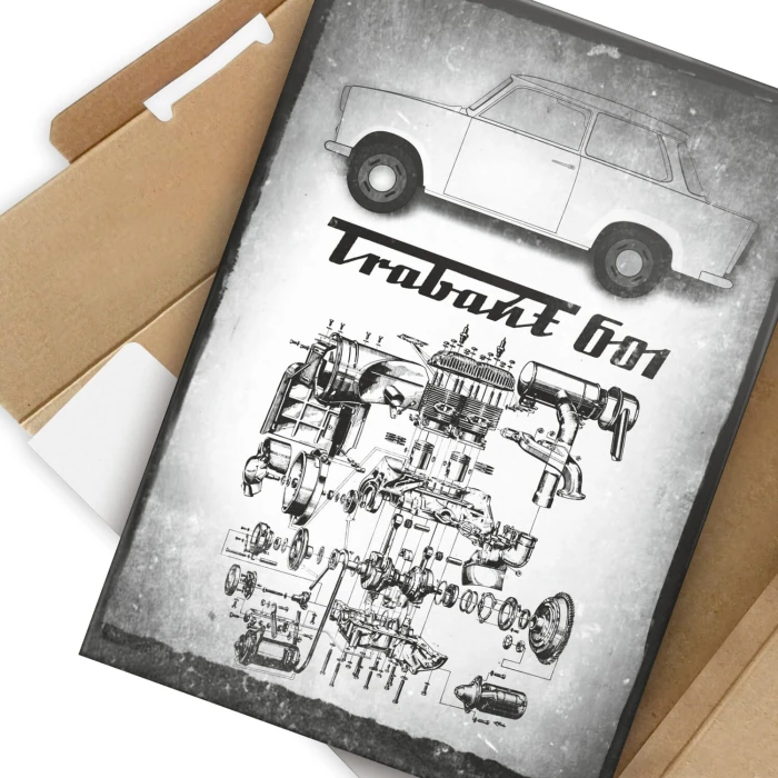 Poster metal Trabant 601 gift