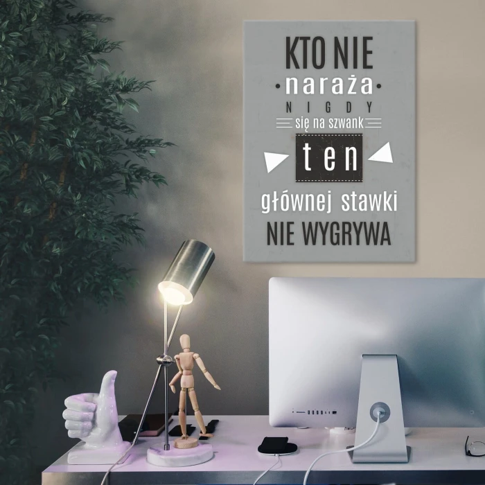 Plakat metalowy Kto nie naraża się Prezent