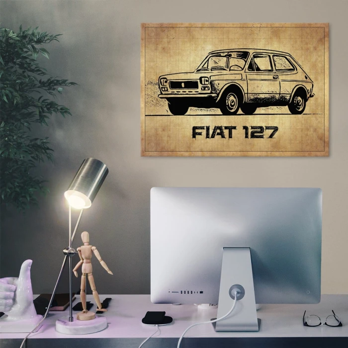 Poster metal Fiat 127 gift