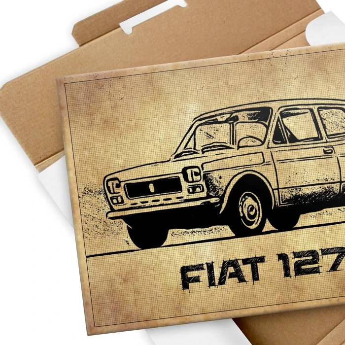 Poster metal Fiat 127 gift