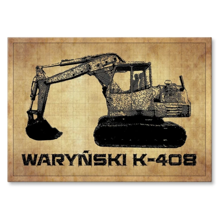 Poster metal Koparka Waryński K408 gift
