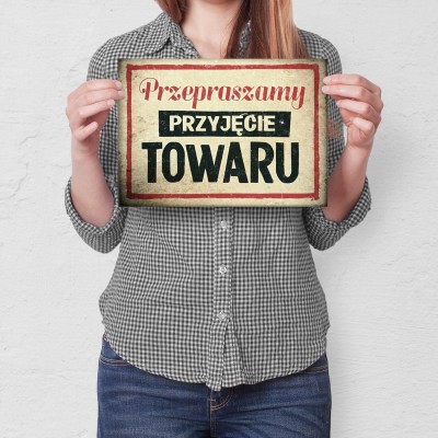 Plakat metalowy Przyjęcie towatu Prezent