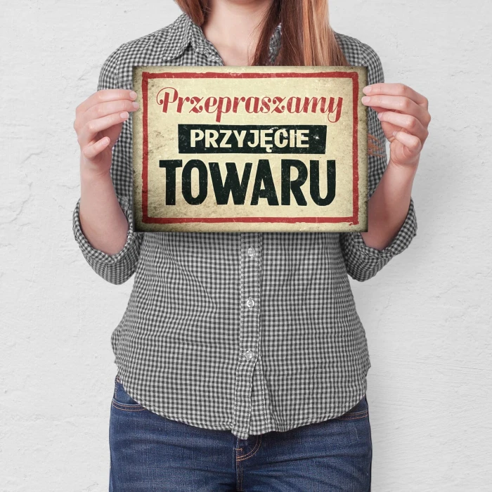 Plakat metalowy Przyjęcie towatu Prezent