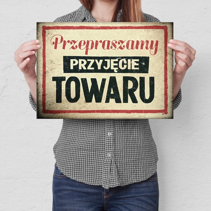 Poster metal Przyjęcie towatu gift