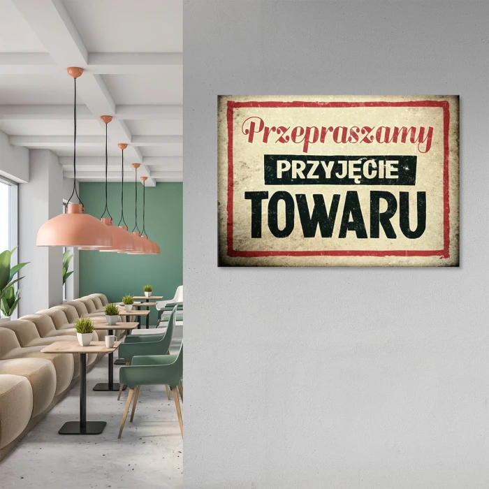 Plakat metalowy Przyjęcie towatu Prezent