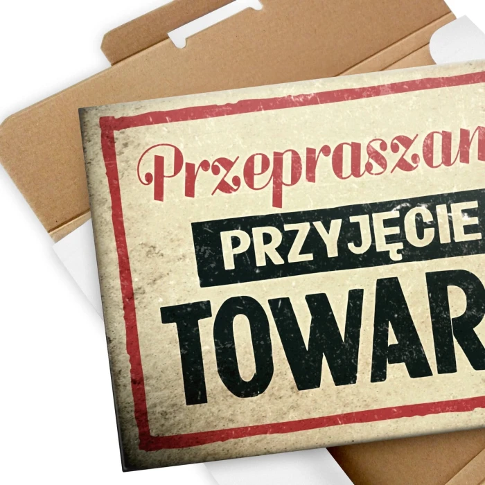 Plakat metalowy Przyjęcie towatu Prezent
