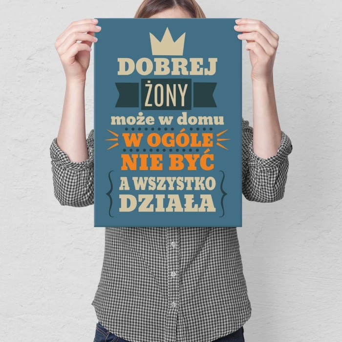 Poster metal Dobrej żony może nie być gift