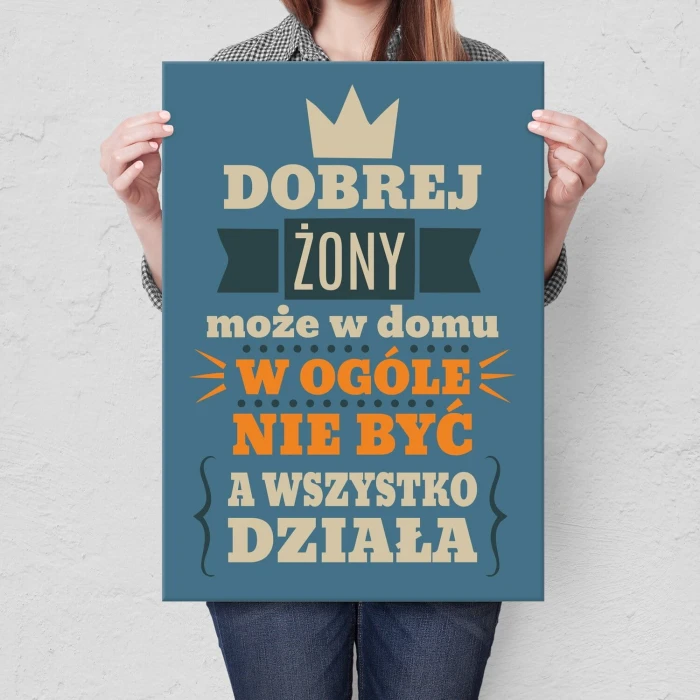 Poster metal Dobrej żony może nie być gift