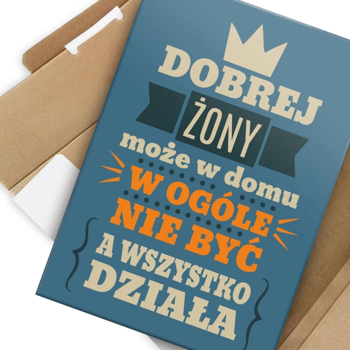 Plakat metalowy Dobrej żony może nie być Prezent
