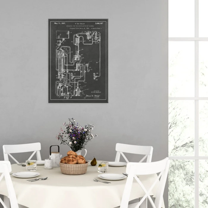 Poster metal Distillation Patent gift