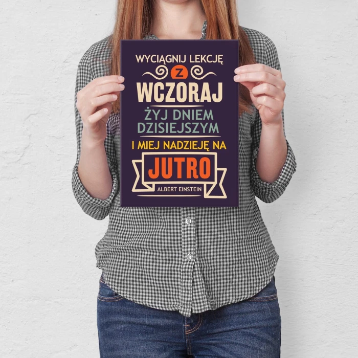 Poster metal Żyj dniem dzisiejszym gift