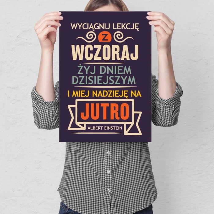Poster metal Żyj dniem dzisiejszym gift