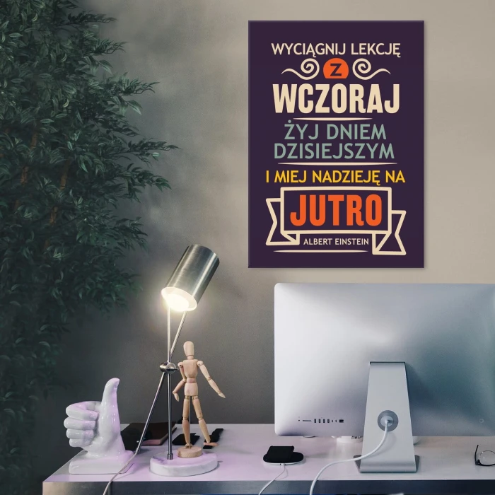 Poster metal Żyj dniem dzisiejszym gift