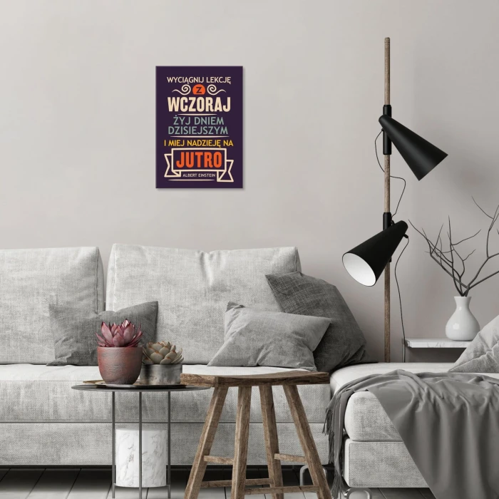 Poster metal Żyj dniem dzisiejszym gift