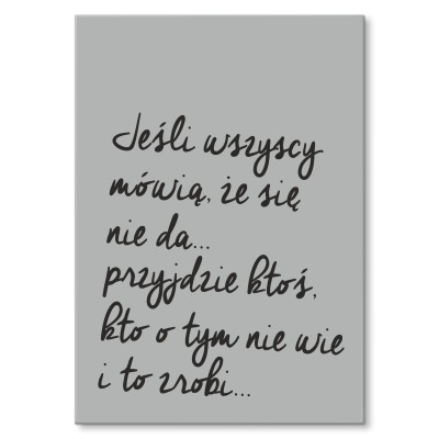 Plakat metalowy Nie da się Prezent