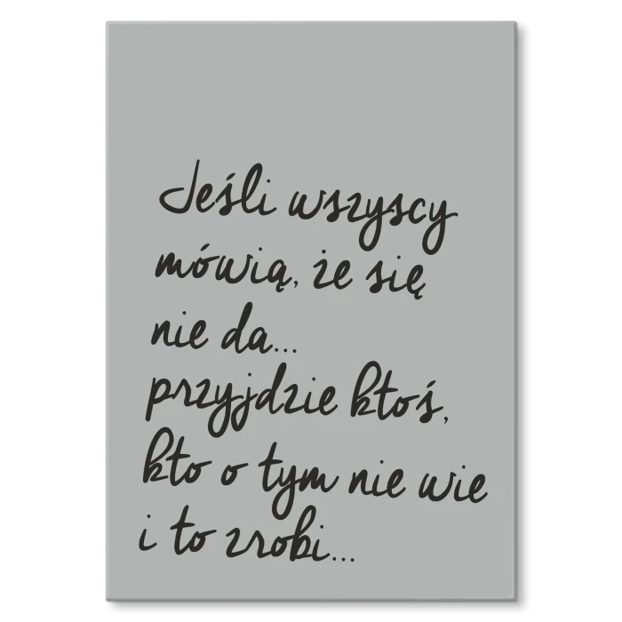 Plakat metalowy Nie da się Prezent