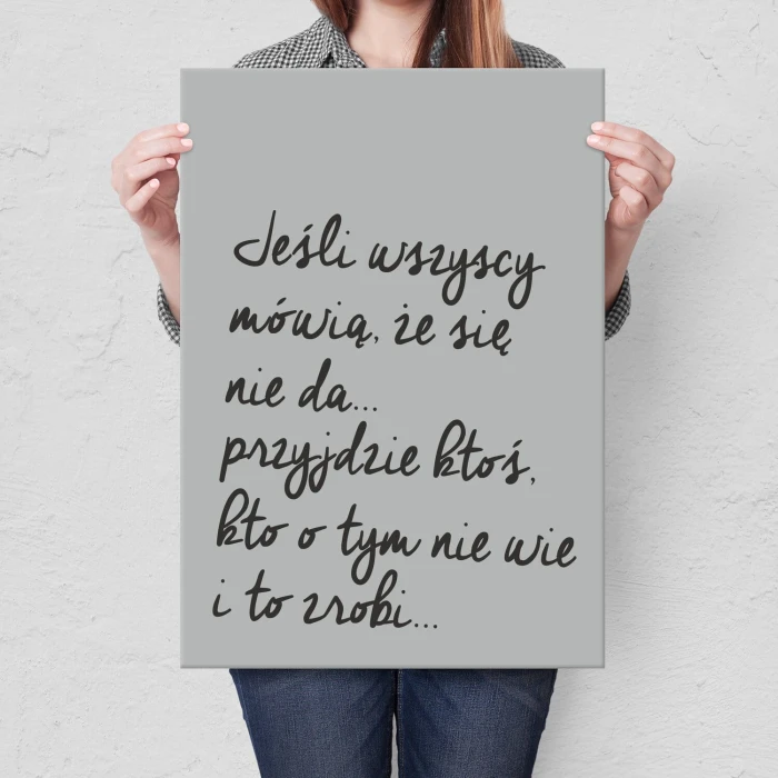 Plakat metalowy Nie da się Prezent
