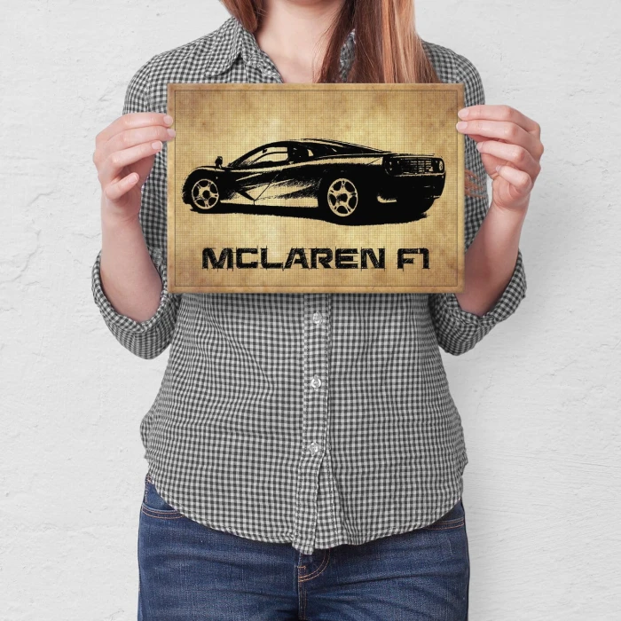 Plakat metalowy mclaren f1 Prezent