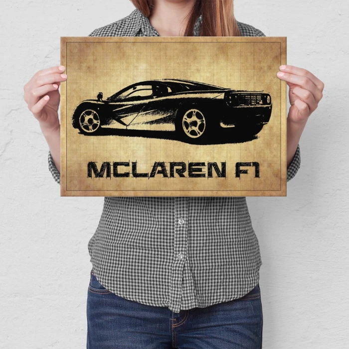 Plakat metalowy mclaren f1 Prezent