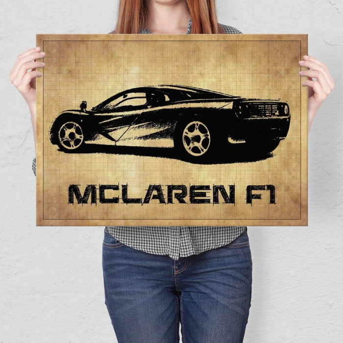 Plakat metalowy mclaren f1 Prezent