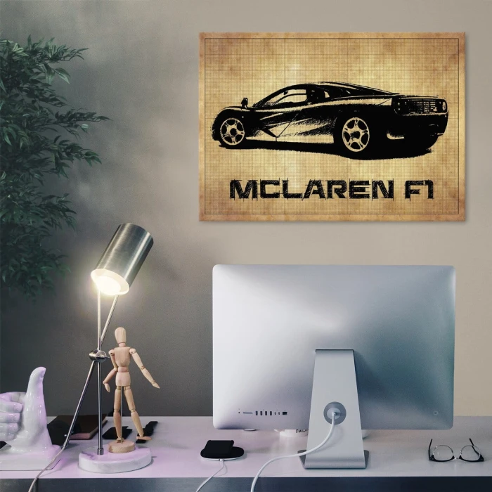 Plakat metalowy mclaren f1 Prezent