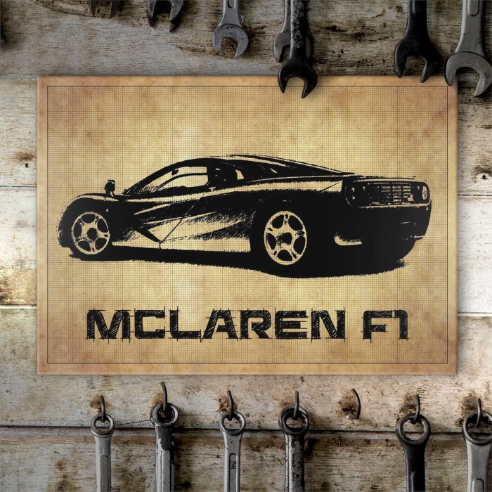 Plakat metalowy mclaren f1 Prezent