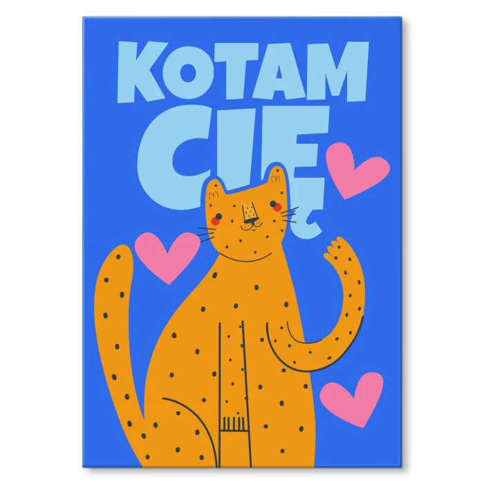 Poster metal kotam cię gift