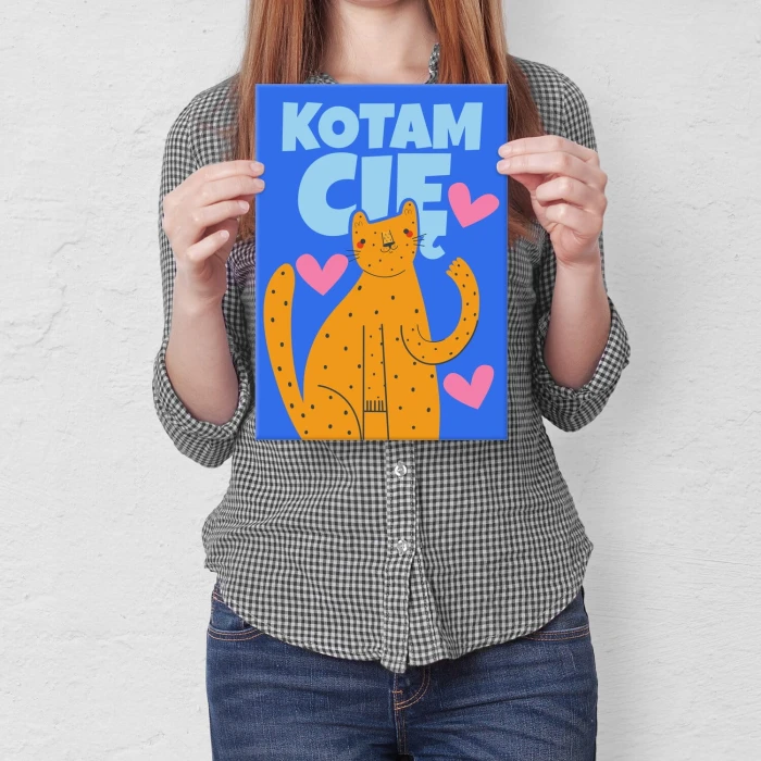Poster metal kotam cię gift