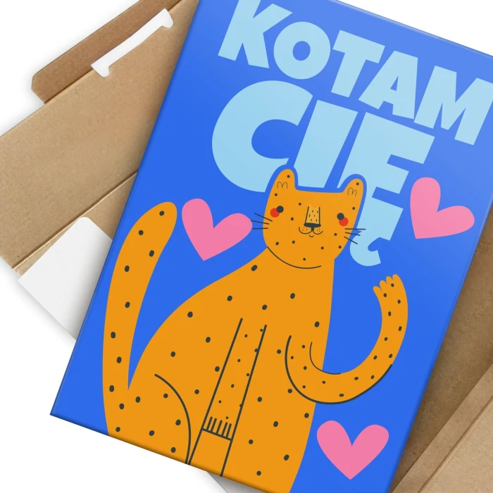 Plakat metalowy kotam cię Prezent