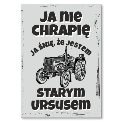 Plakat metalowy stary ursus Prezent