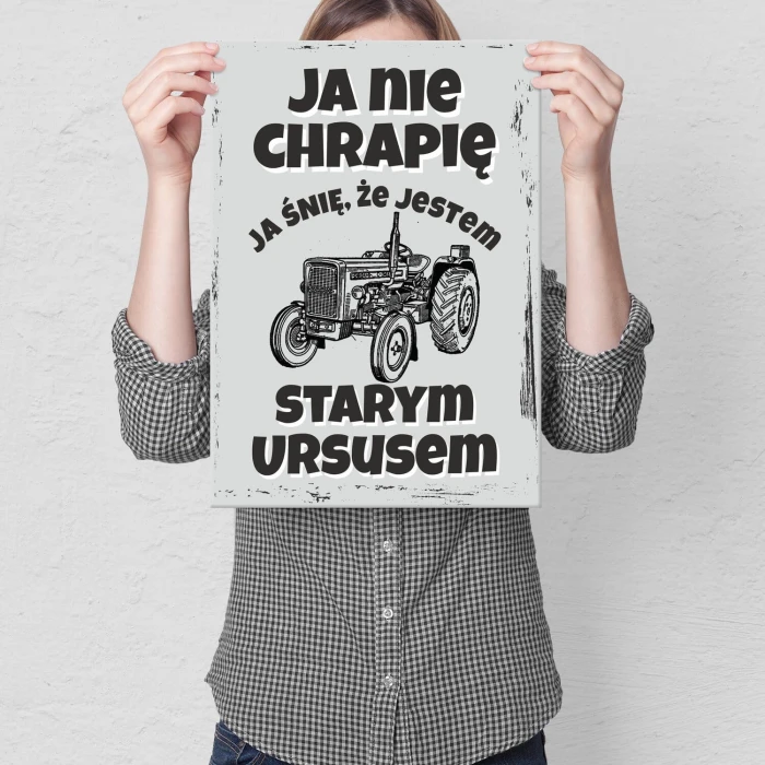 Plakat metalowy stary ursus Prezent