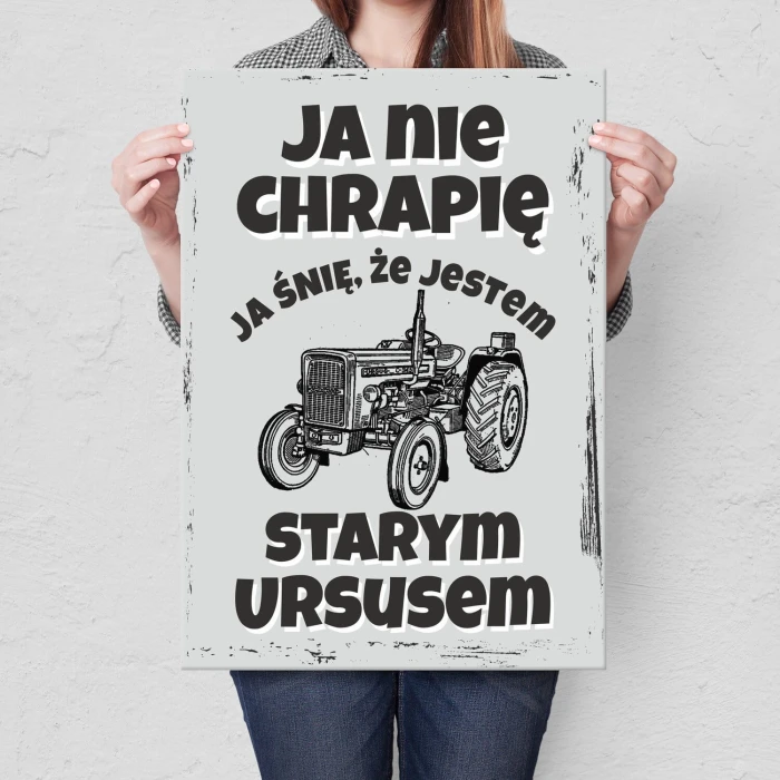 Plakat metalowy stary ursus Prezent