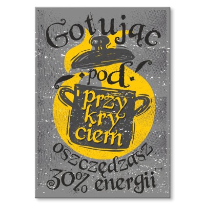 Plakat metalowy gotując pod przykryciem Prezent