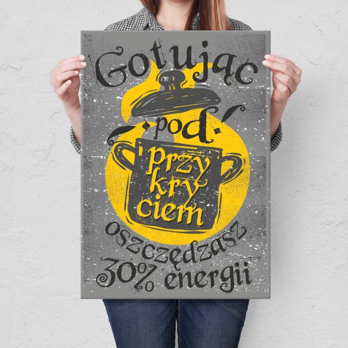 Plakat metalowy gotując pod przykryciem Prezent