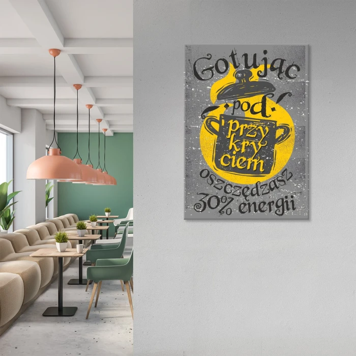 Plakat metalowy gotując pod przykryciem Prezent