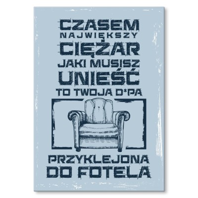 Poster metal największy ciężar gift