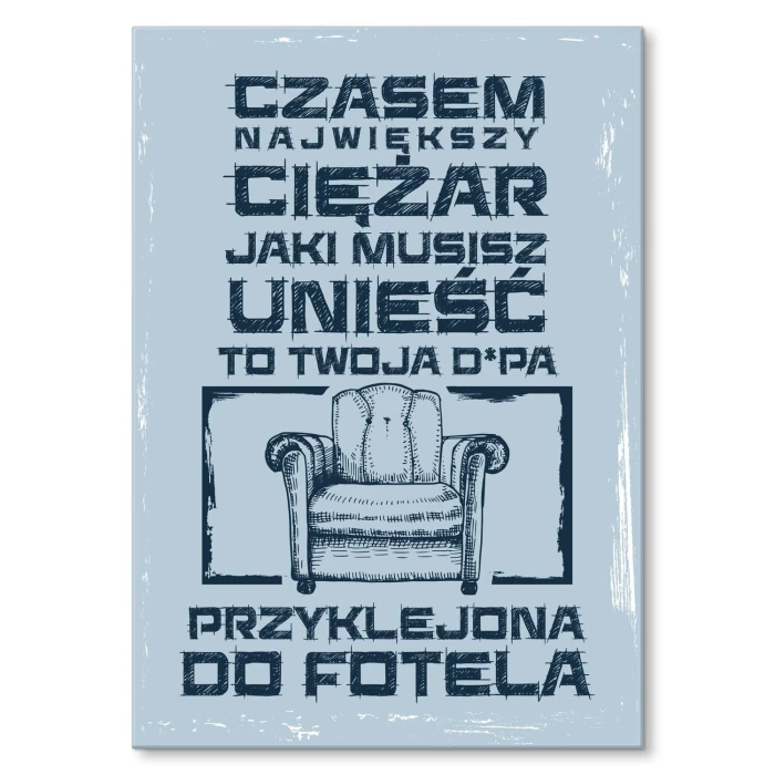 Poster metal największy ciężar gift