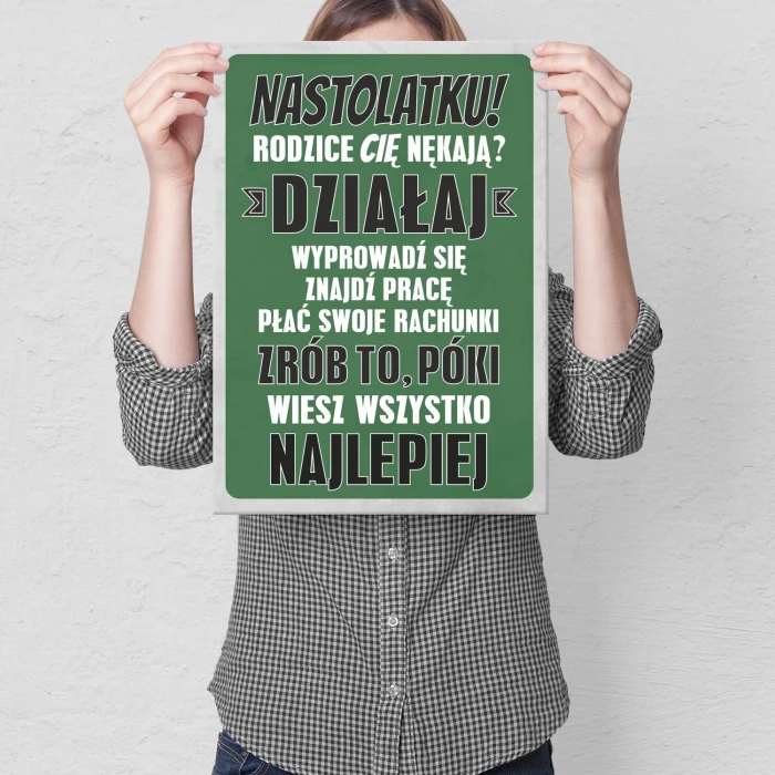 Plakat metalowy nastolatku Prezent