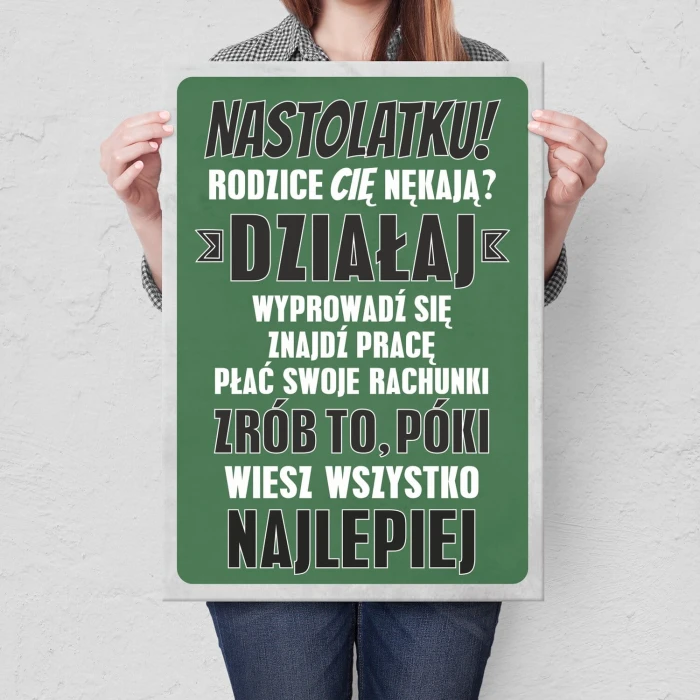 Poster metal nastolatku gift
